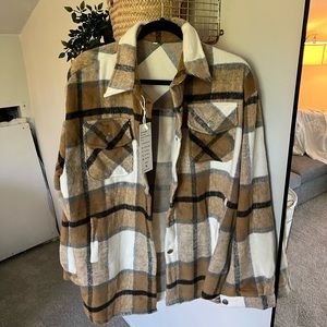 Plaid Shacket XL